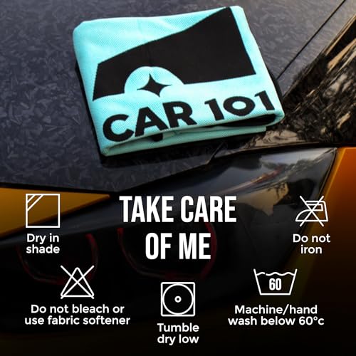 Image of CAR101 Microfiber Cloth - 1Pcs - 60x50 cm - 600 GSM - Blue | Multipurpose | Lint-Free | Superior Softness & High Absorbency | Microfibre Towels for Car, Bike & Household Cleaning