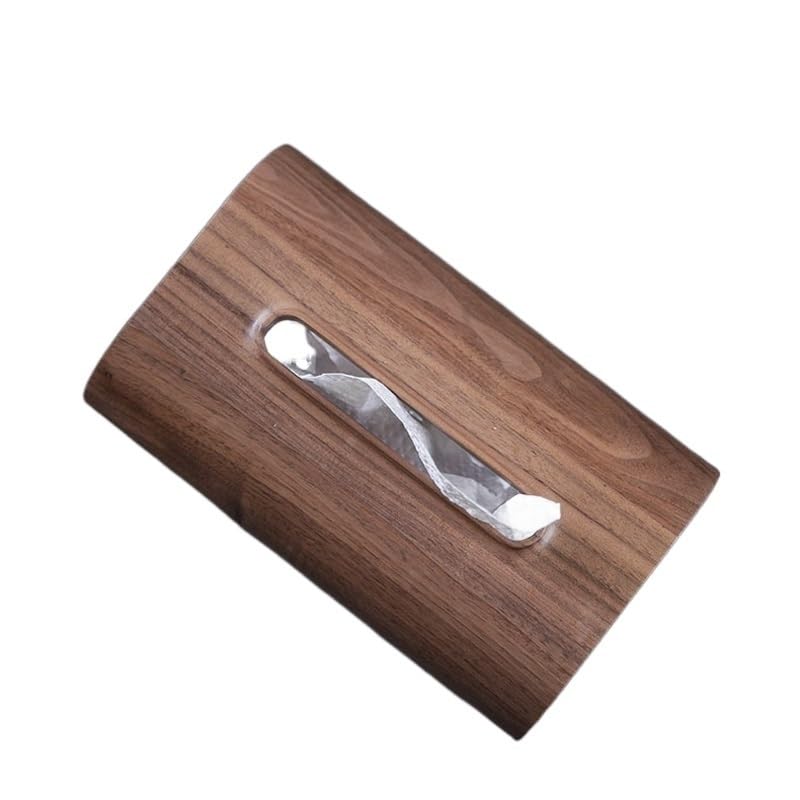 Boîte à mouchoirs en bois de chêne et porte-serviettes noyer Argento