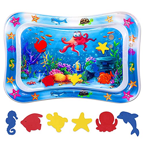 Niskite Tummy Time Water Play Mat: Baby Toys 3 6 9 12 Months | Infant Toys Inflatable Tummy Time Mat for Babies Development| Newborn Baby Boy Girl Stuff Gifts Montessori Toys