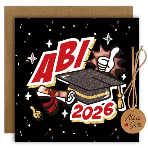 BOYATONG Abitur 2026 Geschenke Geldgeschenk Verpackung Glückwunschkarte Abitur mit Umschlag Kreative ABI Bestandene Prüfung Abschluss Geschenk für Abiturienten