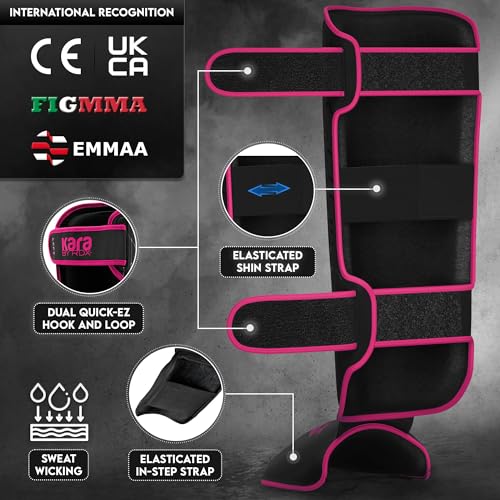 image for RDX Shin Guards for Kickboxing, Muay Thai and Training Pads, Maya Hide