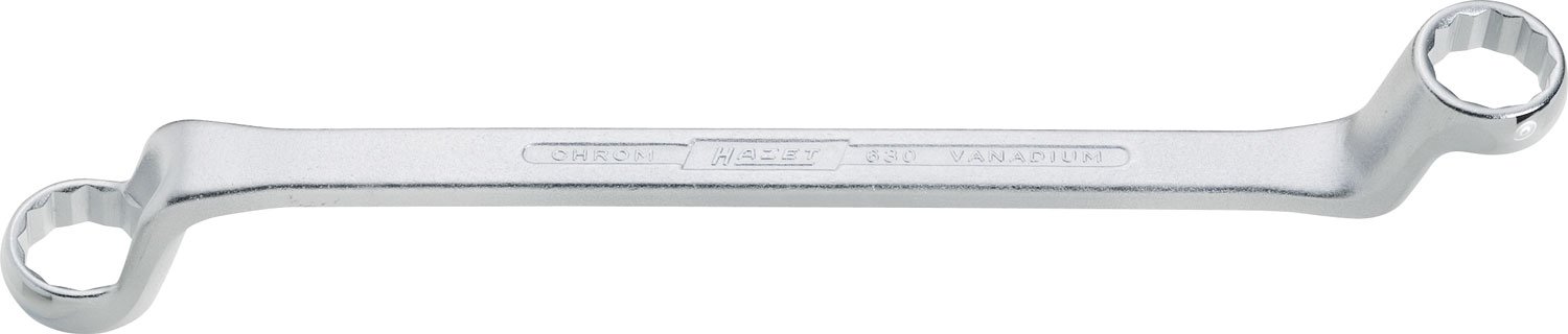 Hazet 630-17X19 Chiave a Doppio Anello, Argento, Apertura Chiave 17 X 19, Lunghezza 265 mm