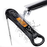 Meat Thermometer Intelligent Fast Instant Read for Grill and Cooking. Best Waterproof Ultra Fast Thermometer with Backlight & Calibration. Digital Food Probe Kitchen, Outdoor Grilling and BBQ!