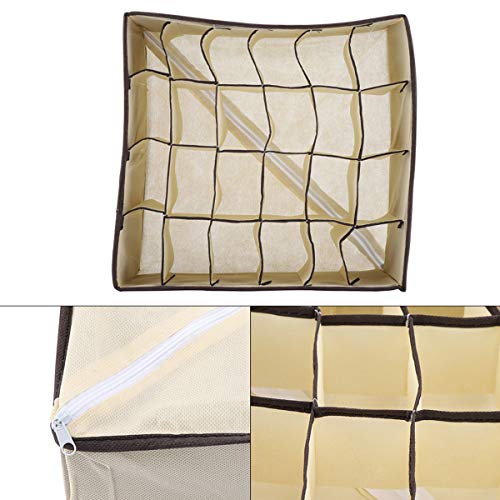 DaMohony Underwear Divider Portable Foldable Durable Storage Box for Bra Underwear Sock (24 Grids)
