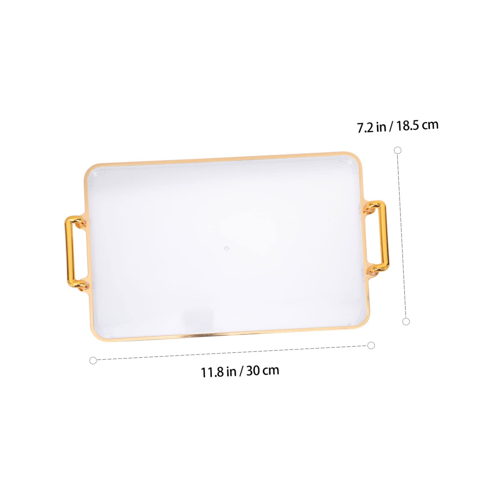 CONGARTENO Elegant Dessert Plate with Trim Multi Function Decorative Tray for Fruits Snacks Jewelry and Makeup for Home and Hotel Use