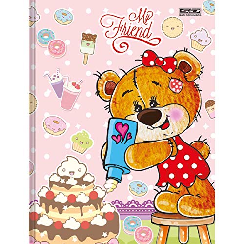 São Domingos 2528 - Agenda Permanente My Friend Capa Dura Costurado 128 Folhas, pacote com 10 unidad