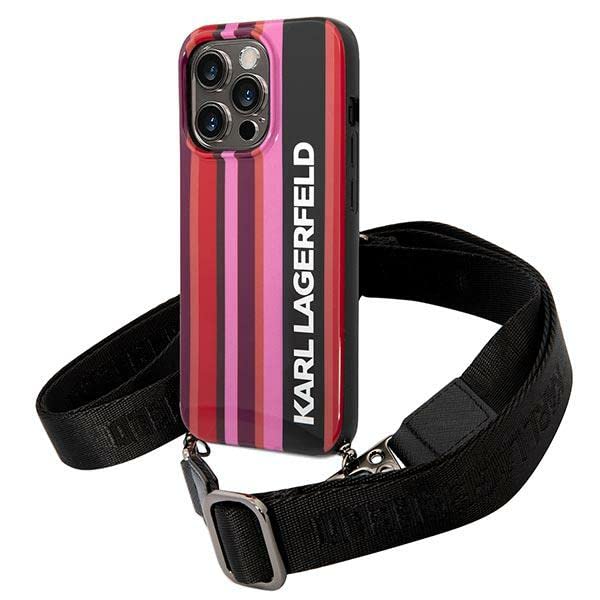 Karl Lagerfeld KLHCP14XSTSTP Coque Rigide pour iPhone 14 Pro Max 6,7" Rose/Rose