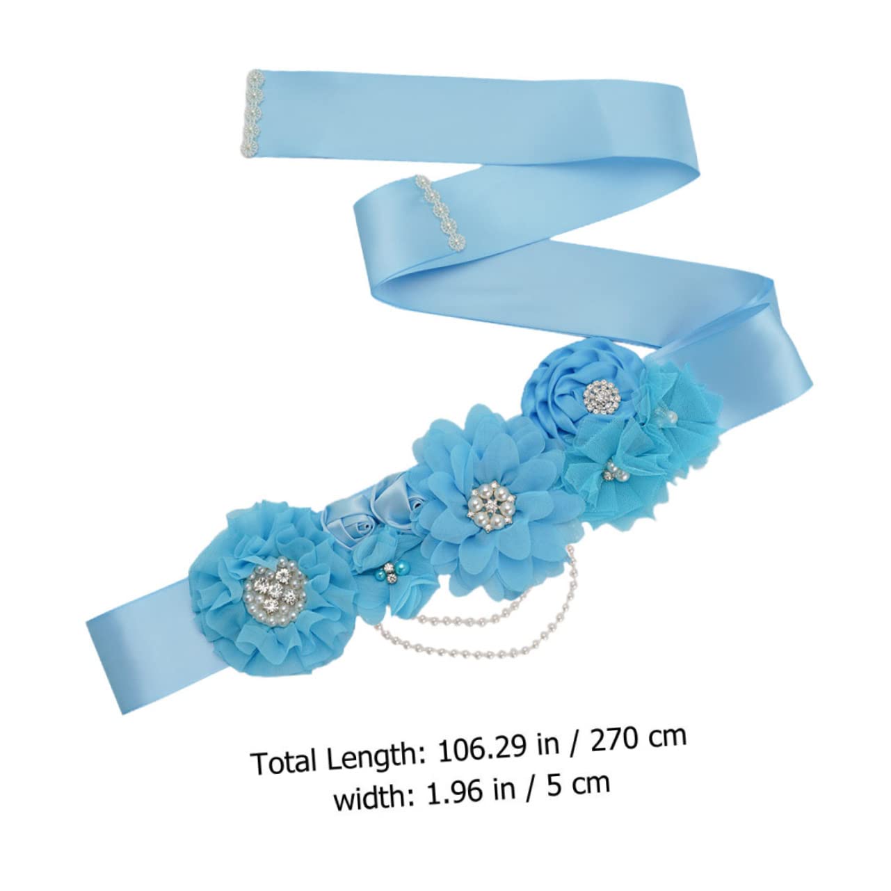 Abaodam 1Pc Belt Women Dress Belt Rhinestone Belt For Dress Baby Decor Dress Sash Bridal Sash Belt Cinturón De Boda Para Novia Vestido Fiesta Cintura Mujer Cintura Cinturón Decorativo