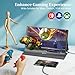 KYY Portable Monitor 15.6'' 1080P FHD USB-C Laptop Monitors w/Smart Cover & Dual Speaker, HDMI Computer Display IPS HDR External Gaming Monitor for PC Phone Mac Xbox PS4 Switch[Upgraded]