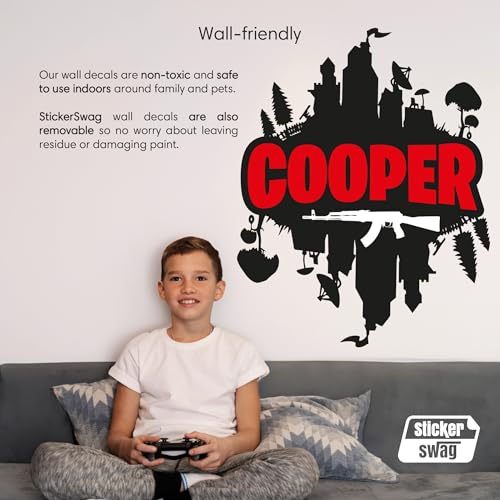 Vinilo decorativo gaming personalizado para pared miniatura 3