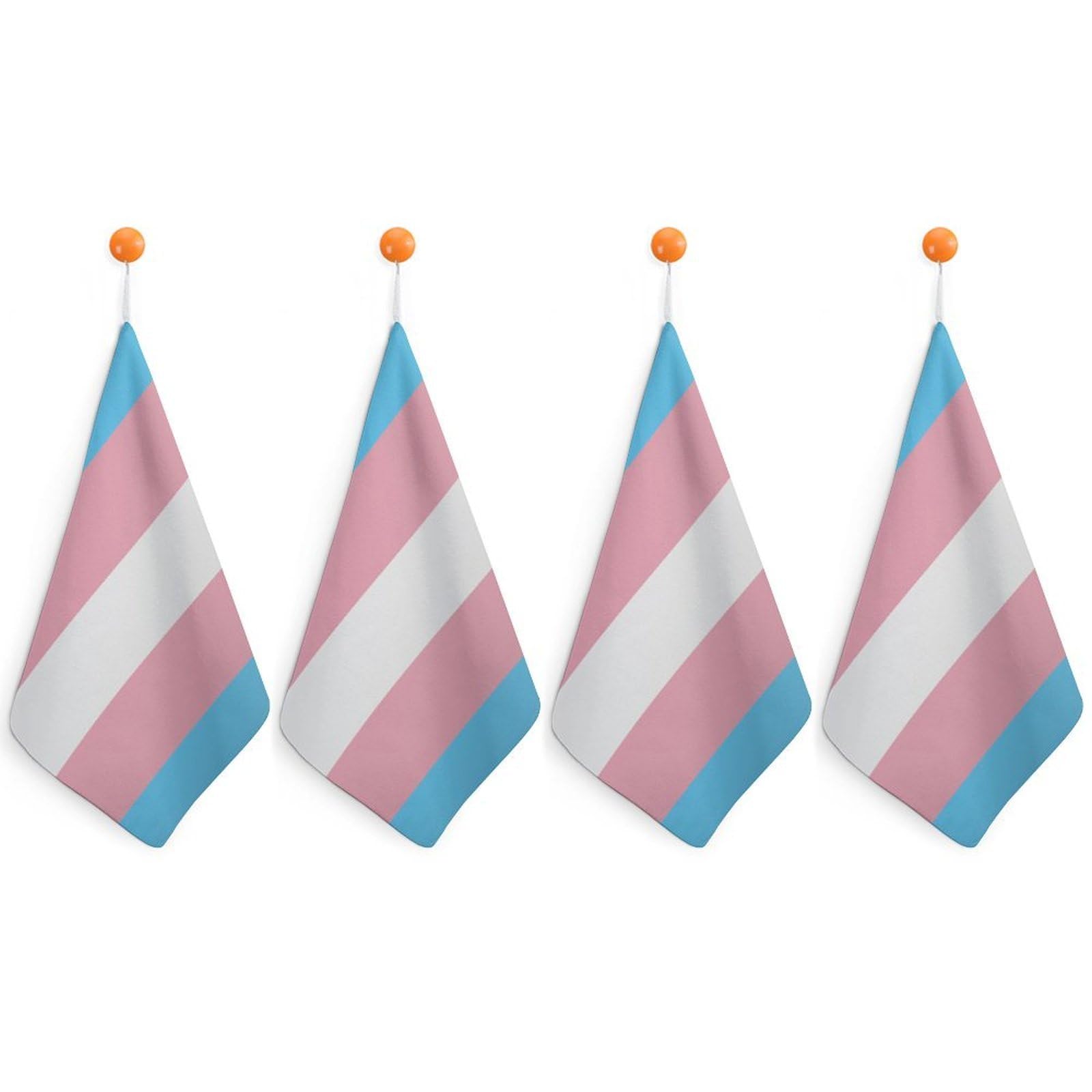 LEDFCVSU 4 Piece Hanging Hand Towels, Transgender Flag Small Dry Hand Towel for Kitchen Bathroom