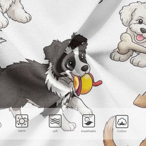 Toddler Panties, Cute Dogs White Cotton Underwear for Girls, 2T–8 Years3