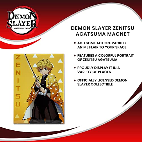 Imán decorativo Zenitsu Agatsuma Demon Slayer redondo miniatura 6