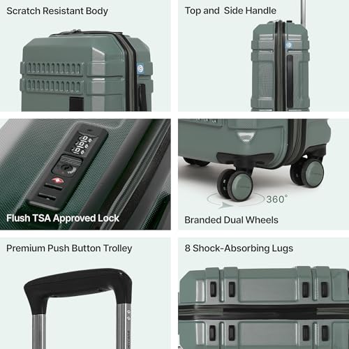Uppercase Bullet Trolley Bag 56cm Green - Image 5