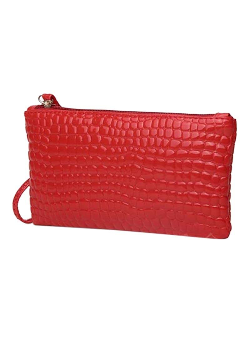 Crocodile Pattern Clutch Bag