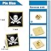 6/Pcs Pirate Flag Lapel Pins Bulk - Metal Jolly Roger Ship Captain Skull Crossed Swords Brooch Badge Souvenir