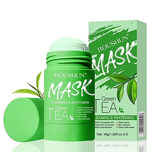 Green Tea Mask Stick for Face Purifying Clay Stick Mask For Deep Cleaning, Blackhead Remove for Men and Women AntiAcne Oil Control & Clean Pores for All Skin Types 40g, 1.35 Fl Oz (Pack of 1)