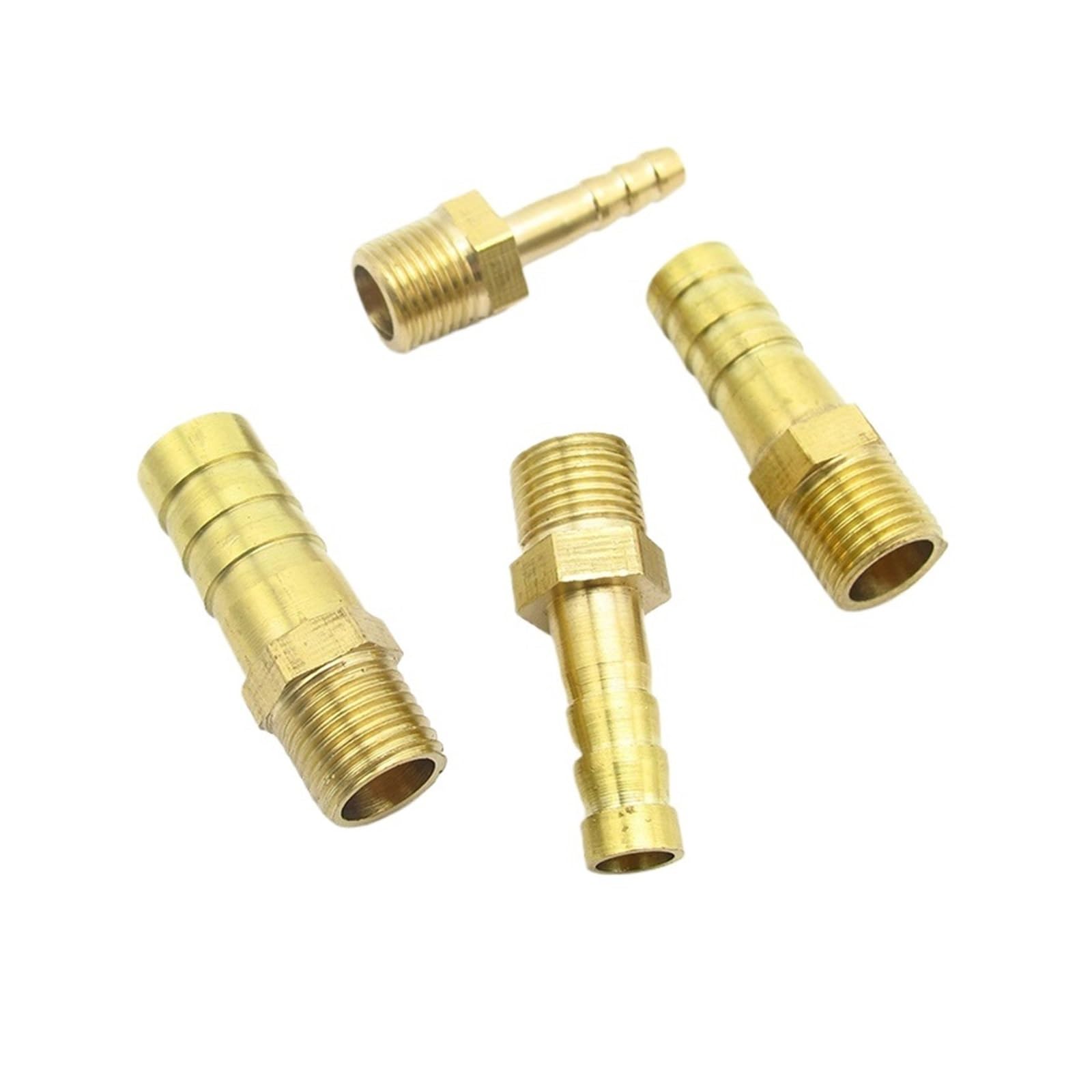 Devow Men's 1/8 4Mm 6Mm 8Mm 0Mm 2Mm Hose Barb X " Bsp Thread Brass Barbed Pipe Fitting Nipple Connector Coupler Adapter(6Mm)