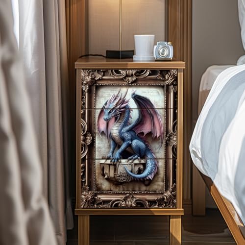 Peacoblue Rub on Transfer Decals for Furniture Crafts Decor Vintage Dragon 6"x12" - Image 2