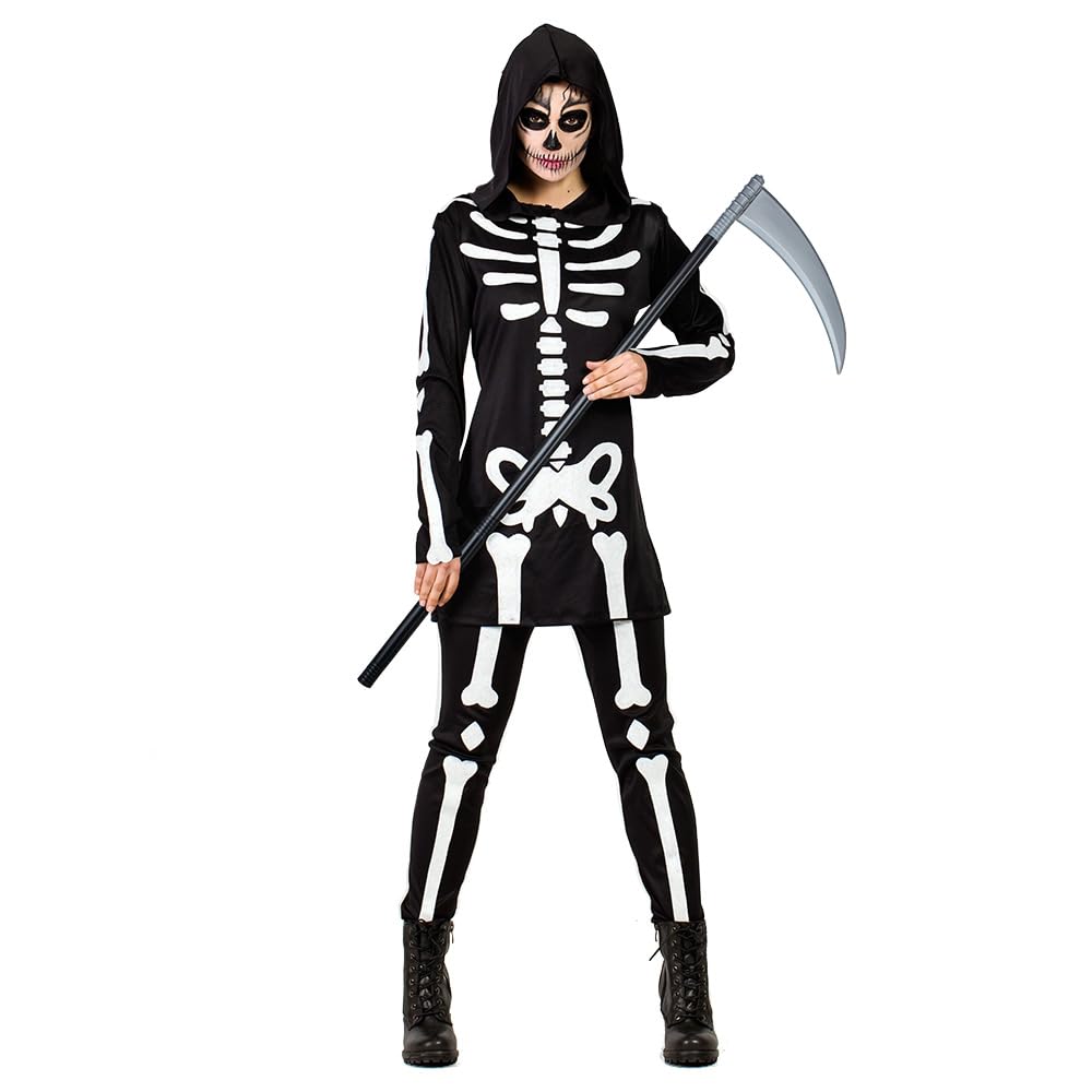 Boland - Adult Skeleton Costume Adult Fancy Dress Costumes Halloween Grim Reaper