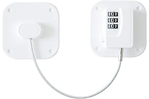 A Pack Durable White Refrigerator Lock - Child/Baby Proofing Lock for Cabinets & Drawers