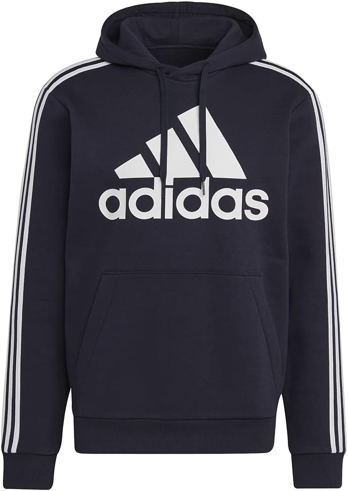 adidas mens 3-stripes Fleece Hooded Sweatshirt - Image 3