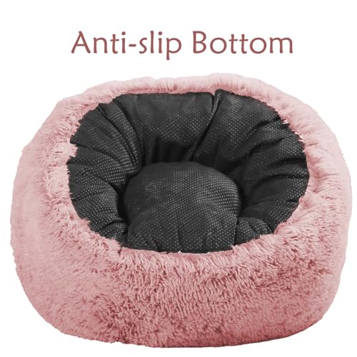 Image of Plush Faux Fur Bean Bag Chairs, Memory Foam Filled Sofa Chair Shape Bean Bag for Adults /Teens /Kids, Ultra-Soft Lazy Sofa for Living Room Bedroom College Dorm, Pink