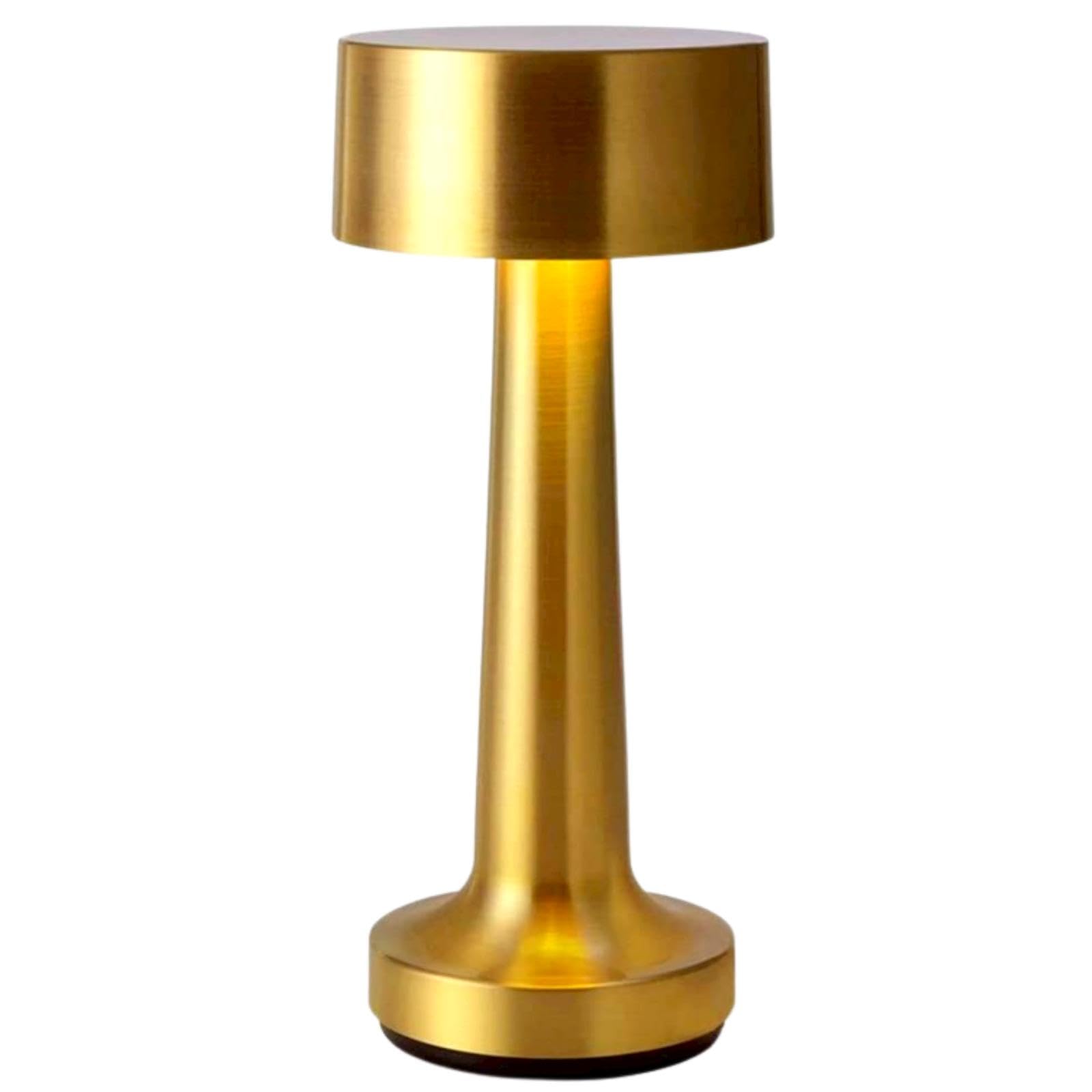 SXDMOUBK Touch Table Lamp, Bedside Desk Lamp Cordless Nightstand Lamp Rechargeable Battery Operated Reading Lamp with 3 Brightness for Bedroom, Restaurant, Dorm, Office, Living Room, Nursery (Gold)
