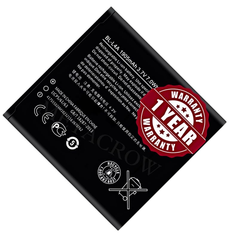 Image of Original BL-L4A Battery Compatible for Microsoft Lumia 535 (RM-1089) | Lumia 535 Dual Sim (RM-1090) - (1905mAh) - 1 Year Warranty JK1