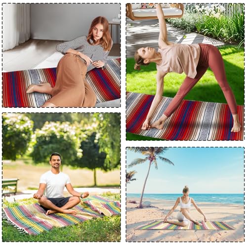 Couvertures de yoga mexicaines grand format pour extérieur et intérieur