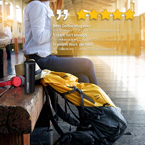 720°DGREE Reismok "PleasureToGo" - 450ml - Lekvrije, BPA-Vrije Roestvrijstalen Thermo Beker voor Koffie, Thee met Deksel - Vacuum Geïsoleerde Fles - Warme & Koude Drankjes Wanneer- & Waar U maar wilt - Image 6