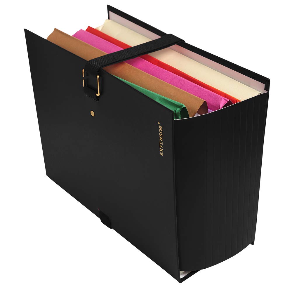 Exacompta - Ref. 22001E - 1 Extensor® stretch back folder - 24x32cm - Black - Image 2