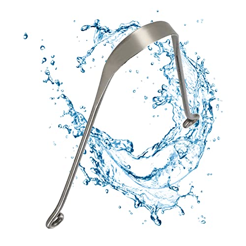 1x Zungenschaber Ayurvedisch 100% Edelstahl, Zungenreiniger - Tongue Scraper gegen Mundgeruch