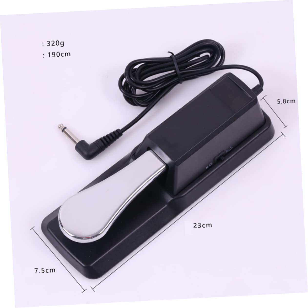 ULDIGI Universal Sustain Pedal for Keyboard Piano Style Compatible Alloy Construction Non-slip Pad Half-pedal Functionality
