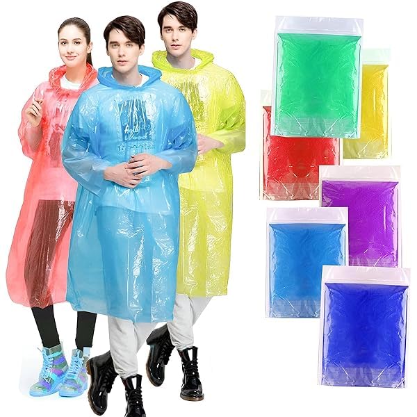 BOXOWater Proof Reusable Raincoat with Hoodie Outdoor Raincard Portable Suit for Men Women