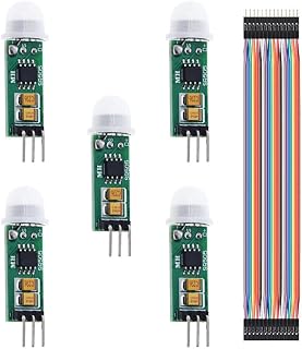 Youmile 5PCS Human Motion Sensor HC-SR505 Mini Infrared PIR Detector Module For Arduino Body Sensor Switch With Dupont Cable