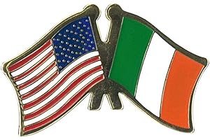 Ireland and US Flags Lapel Pin