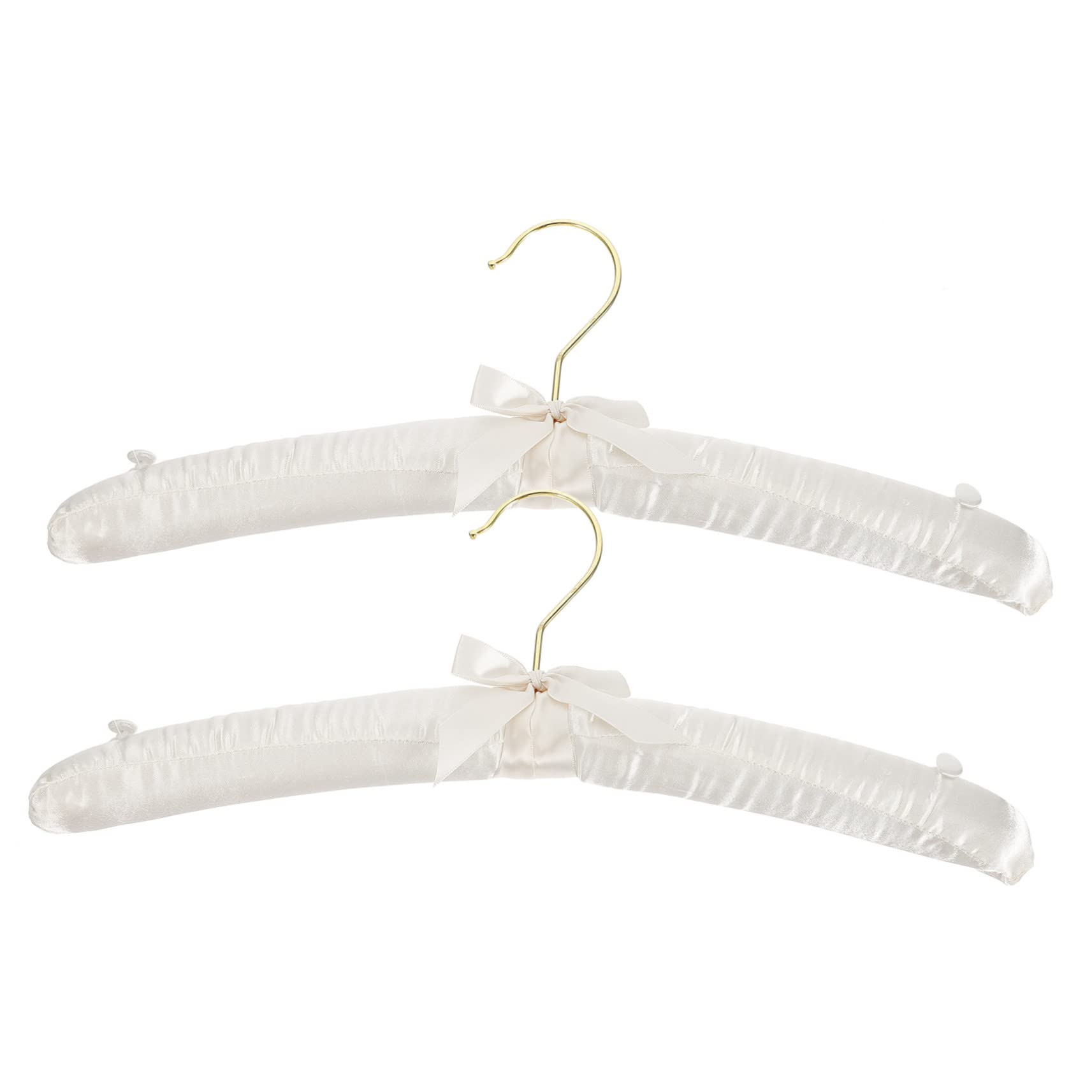 MUSISALY 2pcs Non-Slip Hanger Sponge Clothes Hanger Silk Stain Clothes Hanger Spadded Hangers Foam Coat Hanger Sweaters Hangers Bride Hanger for Wedding Dress Clothes Drying Rack White