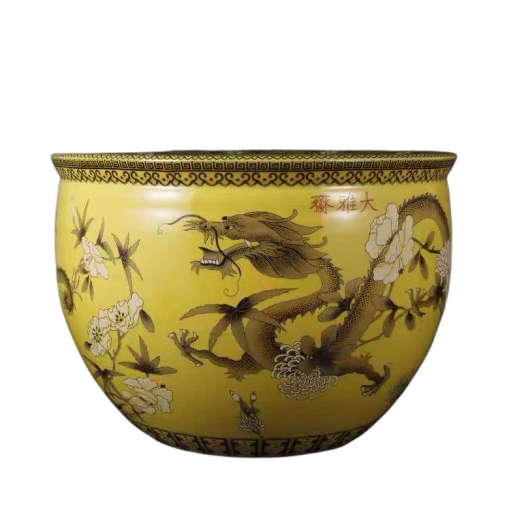 asdchZen Ceramic Vases Ginger Jar For Home Decor, Flower Birds Pattern Temple Jar Vase Traditional Chinese Porcelain Dried Flower Vases Decoration