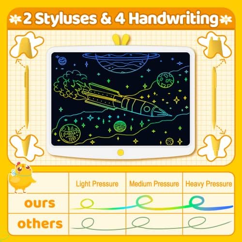 TUGAU LCD Writing Tablet for Kids,16.5 Inch Large Screen Doodle Board Writing Pad, Erasable Electronic Drawing Writing Pads, Educational and Learning Girls Gifts Toys for 3 4 5 6 7 Year Old Girls Boys 2 51ky2d2PzzL. AC