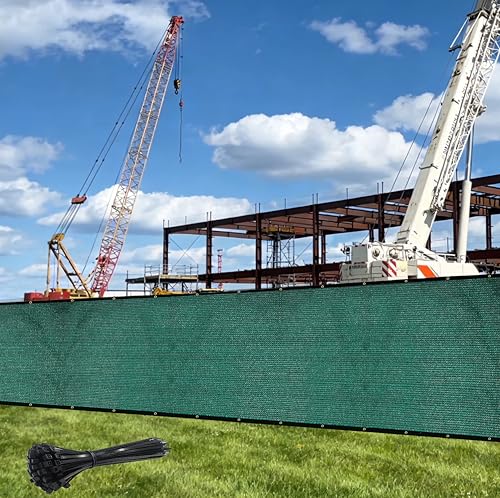 SHADESPEARE 8' x 50' Green Fence Privacy Screen,with Bindings & Grommets,Heavy Duty for Gardens,Backyard,Patio,Tennis Court,Pool,Construction Project, We Make Custom Sizes