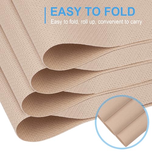 Image of Cross Stitch Fabric 14 Count Aida Cloth 28 x 19 Inch Large Size Classic Reserve Cross Stitch Supplies Embroidery Fabric for Home DIY Craft Decoration Handmade, Tan