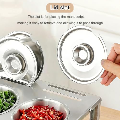 Station de garniture de pizza pour condiments et support de buffet - 5