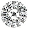 27 Inch Large Galvanized Metal Windmill Wall Clock, Oversized Vintage Farmhouse Wall Clock Battery Operated, Rustic Windmill Living Room Decor, Silent Non-Ticking