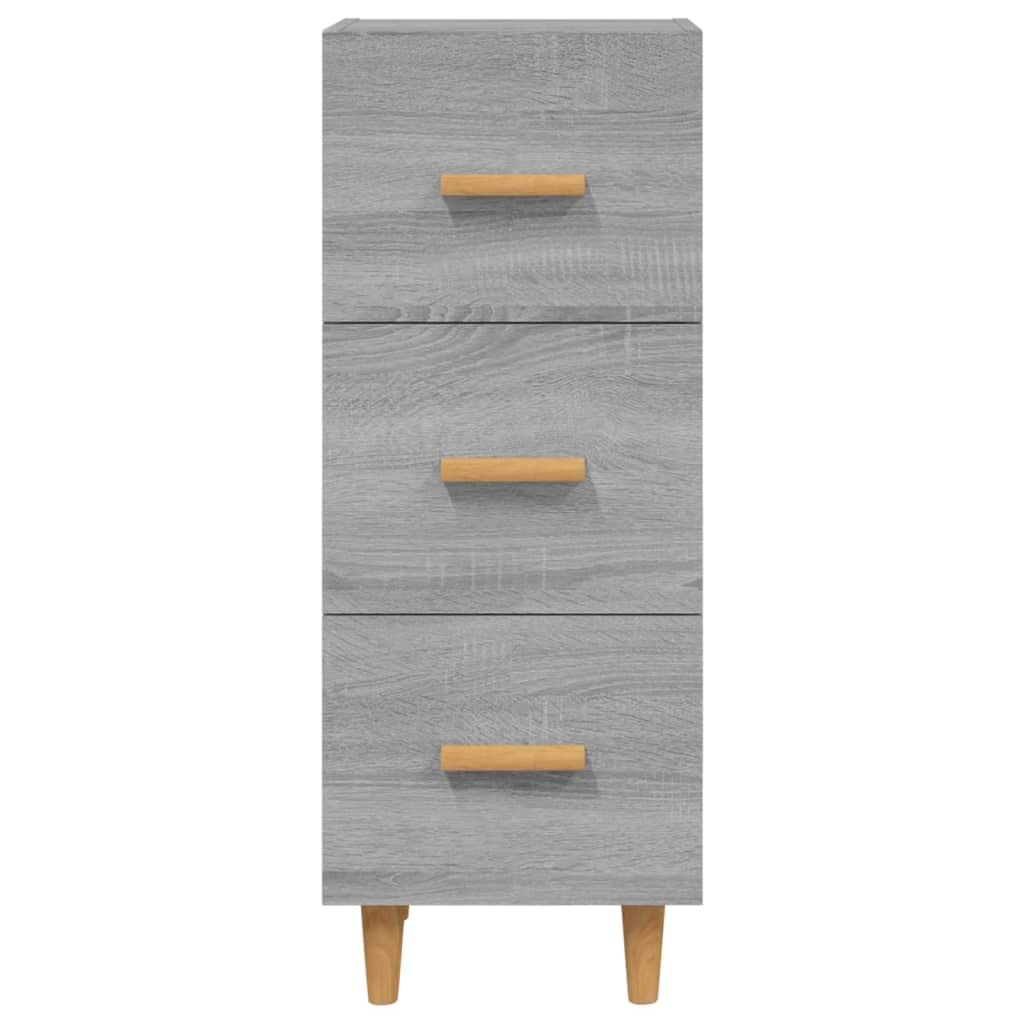 vidaXL Buffet Armoire de Rangement Organisateur de Maison Meuble de Rangement Armoire de Salon Sonoma Gris 34,5x34x90 cm Bois d'Ingénierie