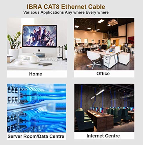 Cable de red CAT8 IBRA 10m para solucionar cortes de internet en PC 6