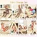 Yopnoyik Pikler Triangle Set with Cushion, 7 in 1 Toddler Climbing Toys Indoor, Montessori Foldable Climbing Set, Wooden Climbing Toys for Toddlers Inside with Ramp, Arch and Ladder (Nature Wood)