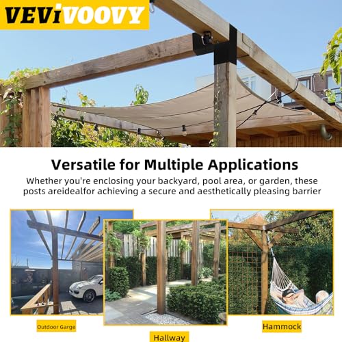Image of 2Pack L-Shaped Pergola Brackets,3-Way Corner Gazebo Bracket for 6x6(Actual Size:5.5 inchx5.5 inch) Indoor & Outdoor Wood Beam,DIY Horizontal Brackets for Pavilion,Porch,Deck,Hunt Cabin