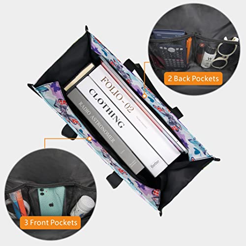 Image of TOPDesign Utility Water Resistant Tote Bag with 13 Pockets, Top Zipper Closure & Thick Bottom Support, for Working Women