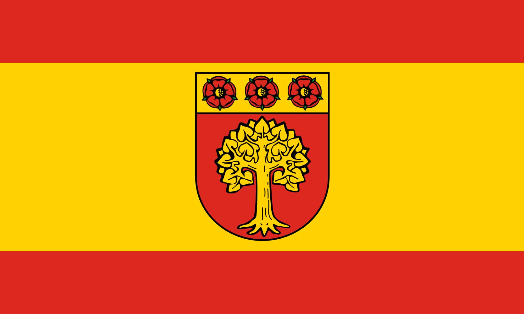 Drapeau large Selm résistant aux intempéries avec œillets